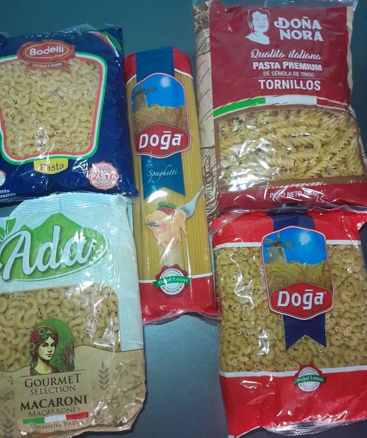 Pastas variadas